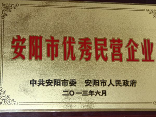 2013年安陽(yáng)優(yōu) 秀民營(yíng)企業(yè)